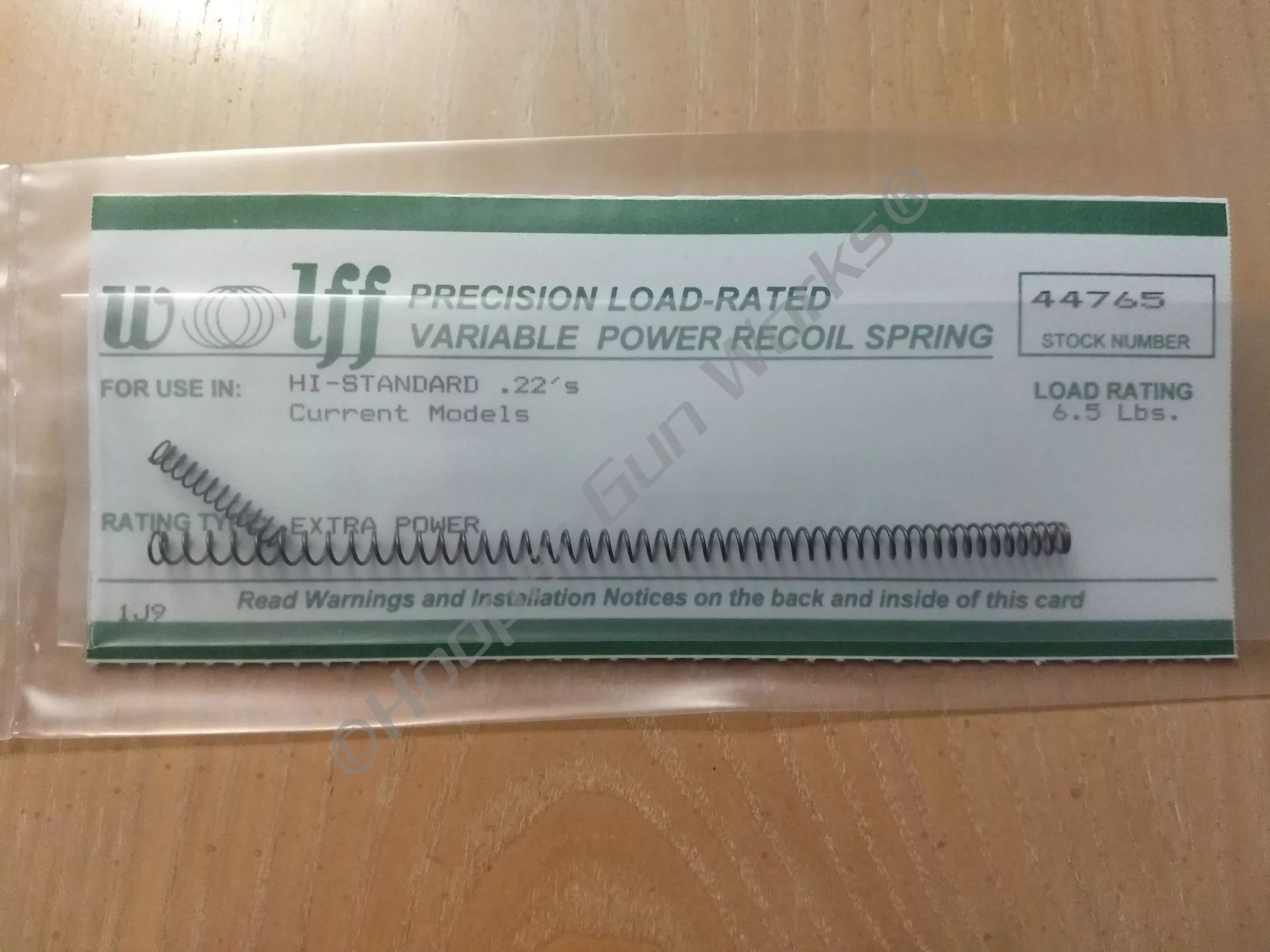 Wolff HI-STANDARD .22 XP VAR RECOIL SPRING 6.5LB 44765