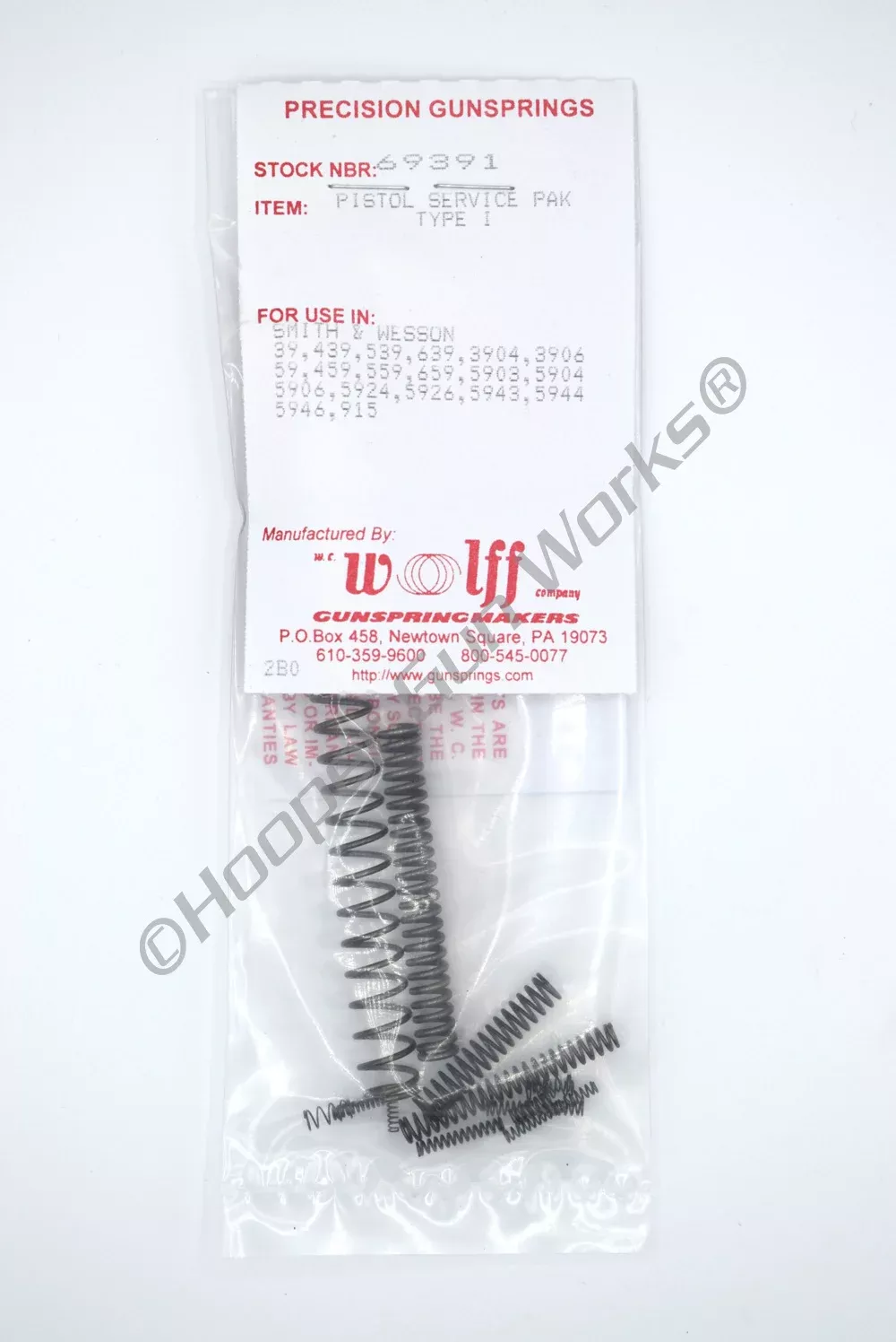 Wolff S&W 3904/5904 9MM, SERVICE PAK TYPE