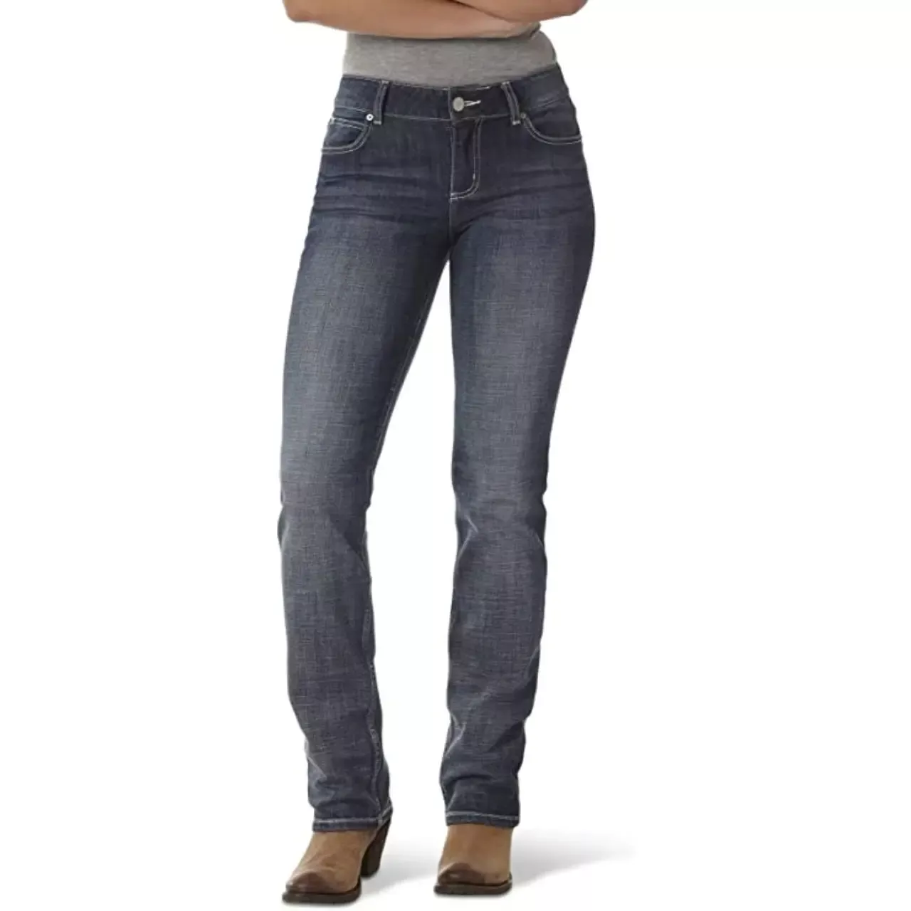 Wrangler Women’s Essential Mid Rise Stretch Bootcut Jeans