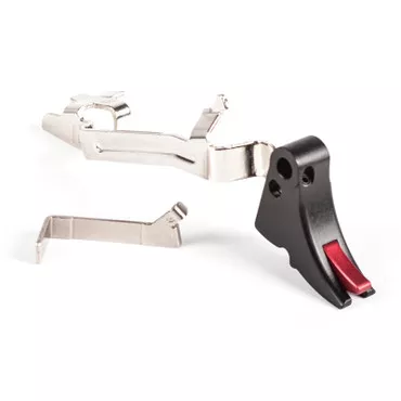 Zev Technologies Fulcrum Adjustable Trigger For GLOCK Gen 1-4 – Upgrade Bar Kit – Black/Red – Small