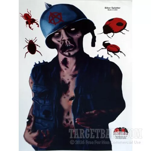 Zombie Biker Ready For the Range – Splatter Targets